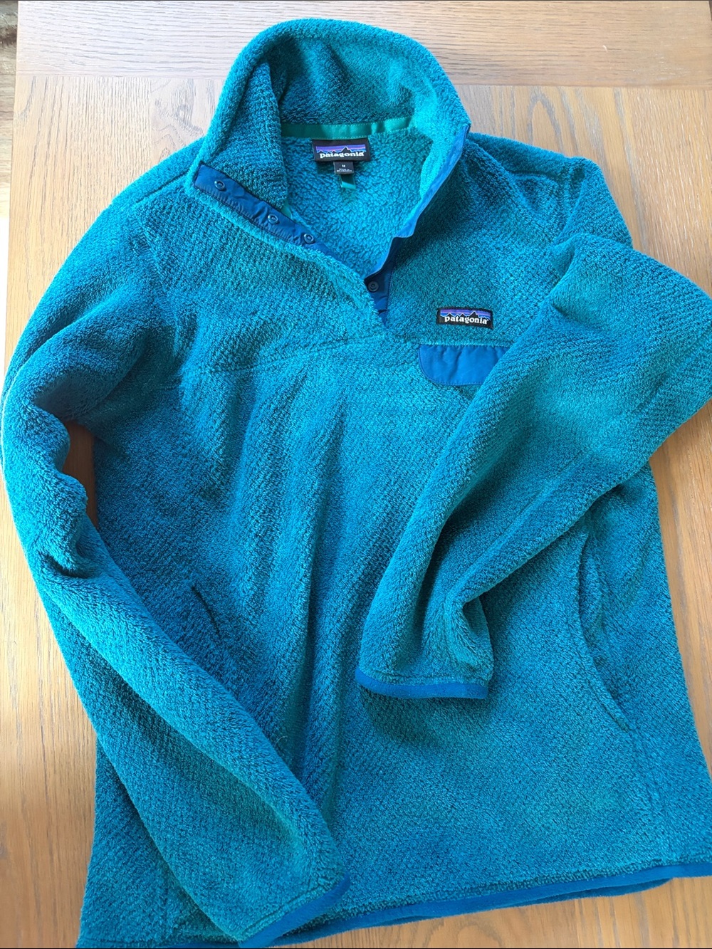 Patagonia Women's Teal Snap-Front Fleece Pullover